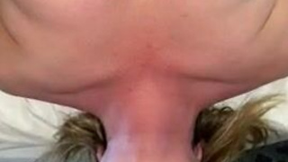 Deepthroat Cock Blowjob Blindfolded Big Tits Big Dick Balls Sucking Balls GIF