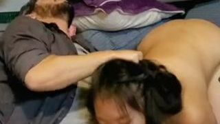 ThroatPie Throat Fuck Rough Real Couple Hair Pulling Face Fuck Deepthroat Cum Swallow Blowjob Asian GIF