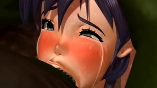 Japanese Hentai Facial Face Fuck Deepthroat Blowjob Animation 3D GIF