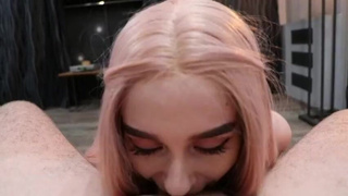 Teen Petite NSFW Eye Contact Deepthroat Blowjob Alt 19 Years Old GIF