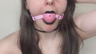 Goth Emo Ball Gagged GIF