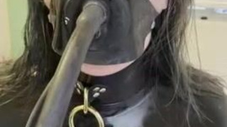 Latex Gagged Bondage GIF