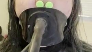 Latex Gagged Bondage GIF