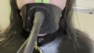 Latex Gagged Bondage GIF