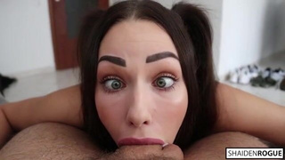 Teen POV German Face Fuck Deepthroat Cumshot Cum Swallow Cum Camel Toe Blowjob Big Dick Babe Amateur Ahegao GIF