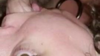 Sucking Submissive Spit Sloppy Pretty Deepthroat Blowjob GIF