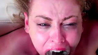 Gagging Face Fuck Deepthroat Choking Blowjob GIF