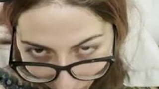 Nerd Glasses Face Fuck Deepthroat Blowjob Amateur GIF